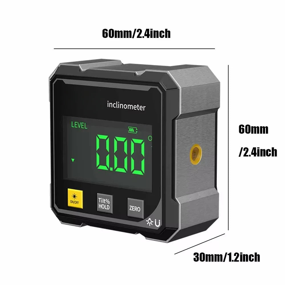 NEW 2-Side Magnetic Digital Angle Gauge With Laser Electronic Protractor Horizontometer Inclinometer Angle Ruler Slope Measuring