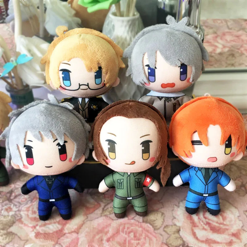 10cm Hetalia Axis Powers Mini Plush Doll Pendant Alfred F. Jones Arthur Kirkland Cosplay Stuffed Toy For Anime Fans - Shoppiline