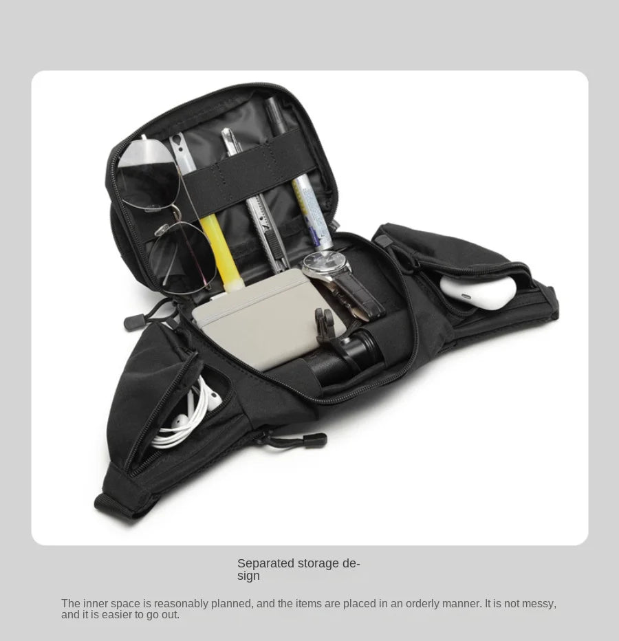 Men Waist Bag Belt Bumbag Waterproof Nylon Molle EDC Fanny Phone Pouch for Hunting Climbing Camping