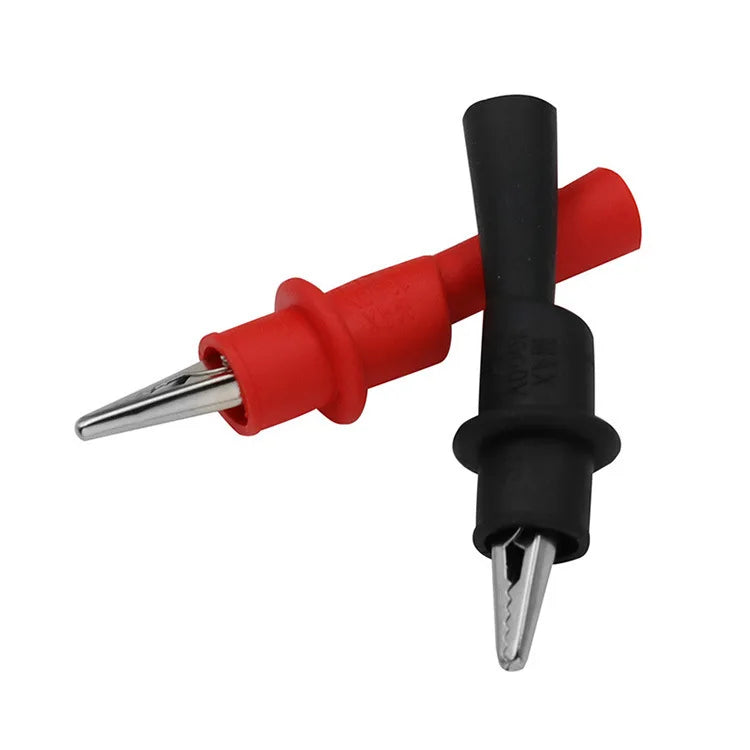 Multimeter Tester Accessories  2pcs Red and Black Wire Tip Clamps Rated AC/DC 10A 1000V for MultiMeter Tool