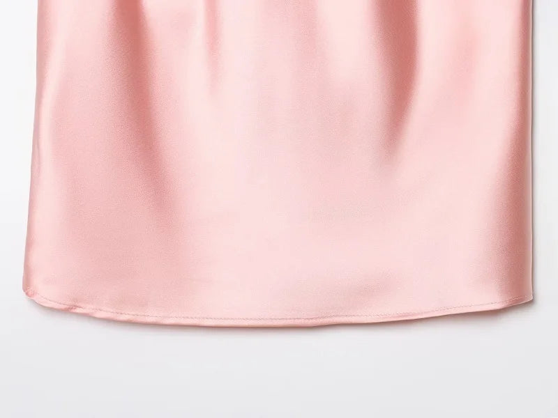 MUJER 2026 Halter Tops for Women Black Satin Backless Top Female Pink Summer Beach Top Woman off Shoulder Camisole Top Women