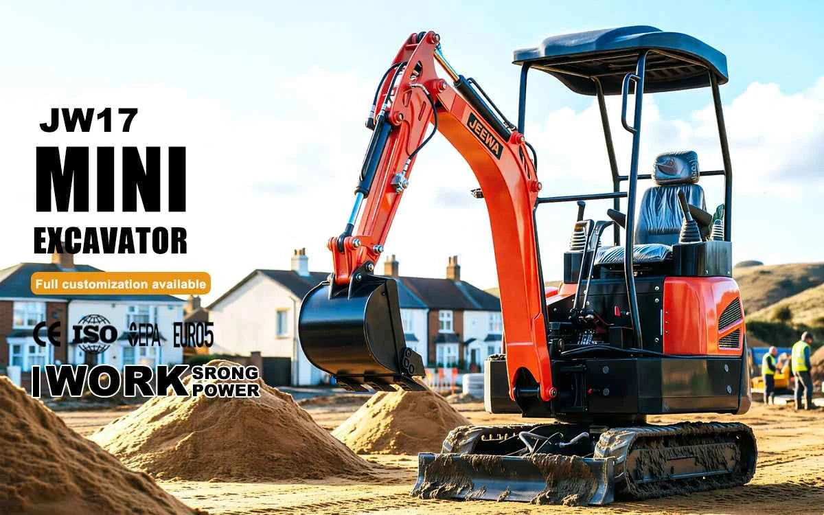 Excavator Mini  1.8 Ton Hydraulic Crawler Small Digger Micro Bagger for Farm Garden Construction  Multifunctional Free Shipping