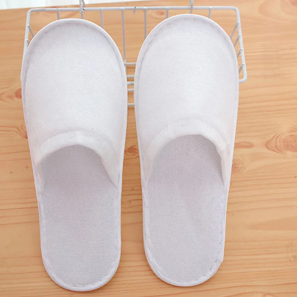 10Pair Lot Hotel Slippers Men Womens random color Velvet Travel Disposable Cotton Home Hospitality Shoes Cheap SPA Guest Slides - Shoppiline