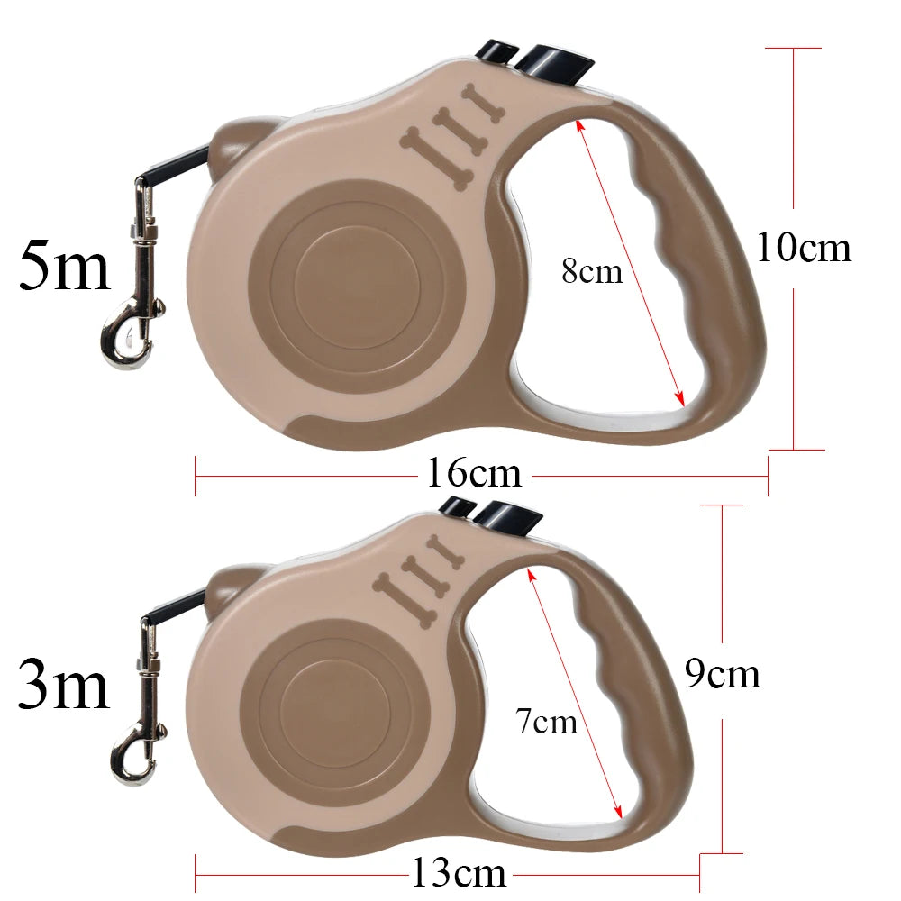 3m 5m Dog Leash Strong Nylon Puppy Lead For Small Medium Large Dogs Cats Automatic Retractable Durable Yorkshire Pet Supplies