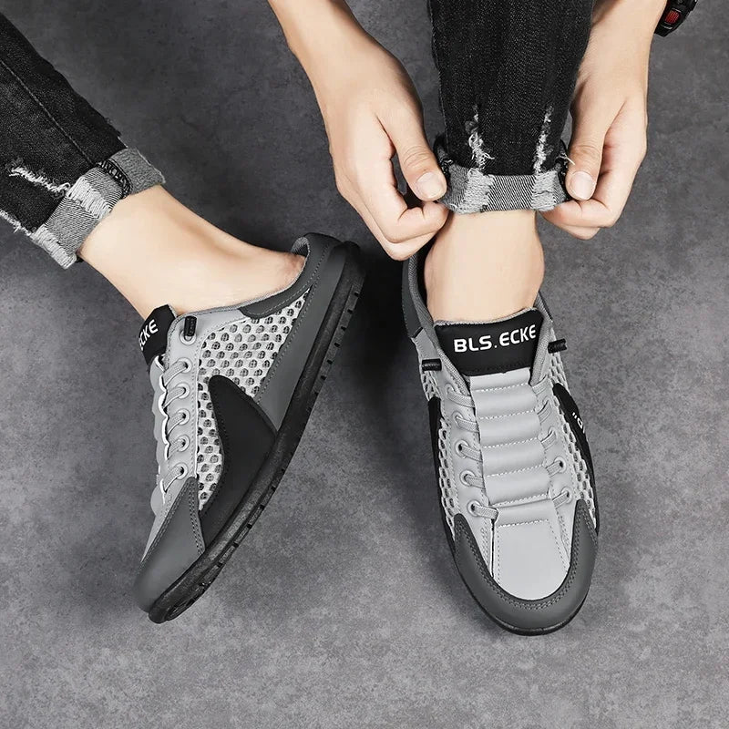 Men's Fashion Soft-soled Half Slippers Summer Men Trendy Bottom Casual Shoes Soft Sole Support Shoes Sneakers Zapatos De Hombre