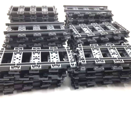 50Pcs/Lot City Trains Train Track Rail Straight Rails Technical Building Blocks Set Bricks Model Kids Classic Toys For Children - Shoppiline