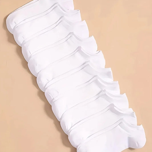 Unisex Solid Color Ankle Socks – 10/20/40 Pairs Soft Lightweight No Show Socks for Men & Women, Bulk Value Pack