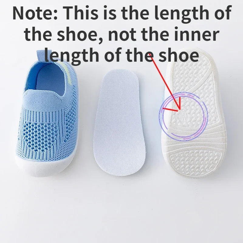 Chaussures bébé printemps populaires, maille tricotée respirante pour filles et garçons de 0 à 3 ans, baskets décontractées d'été à enfiler, antidérapantes pour tout-petits, premières chaussures de marche