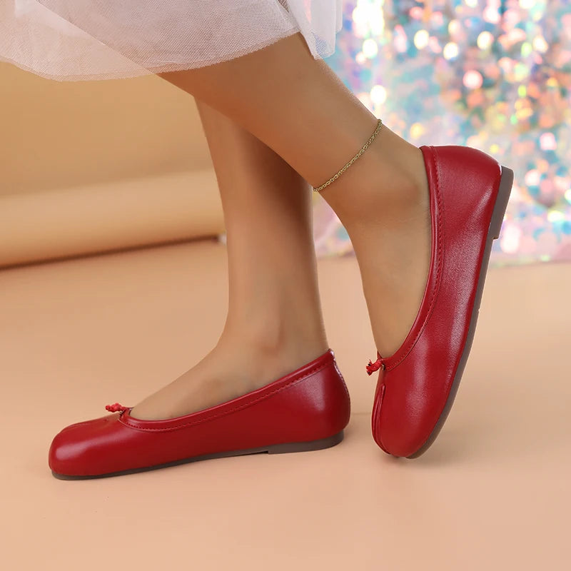Chaussures plates Tabi pour femmes - Ballerines décontractées à enfiler avec bout fendu, Escarpins élégants et mocassins nouveauté été 2026