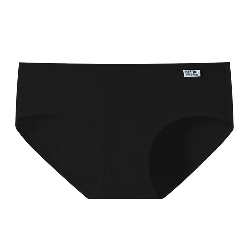 Candy Color Underpant Women'S Comfort High-Quality Cotton Mid Waist Breathable Solid Skin Friendly Panties Plus Size Briefs Soft