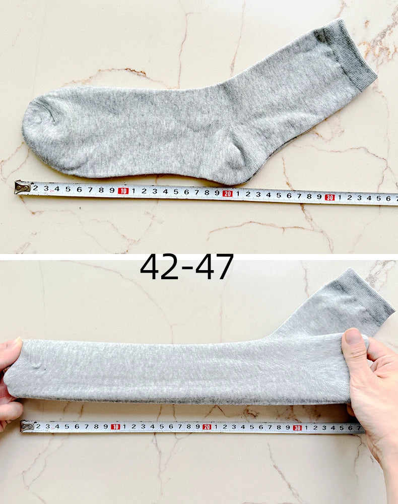 HSS Lot de 5/10 paires de chaussettes en mélange de coton pour hommes, noires, d'affaires, douces, respirantes, pour l'été et l'hiver, grande taille (6.5-14)