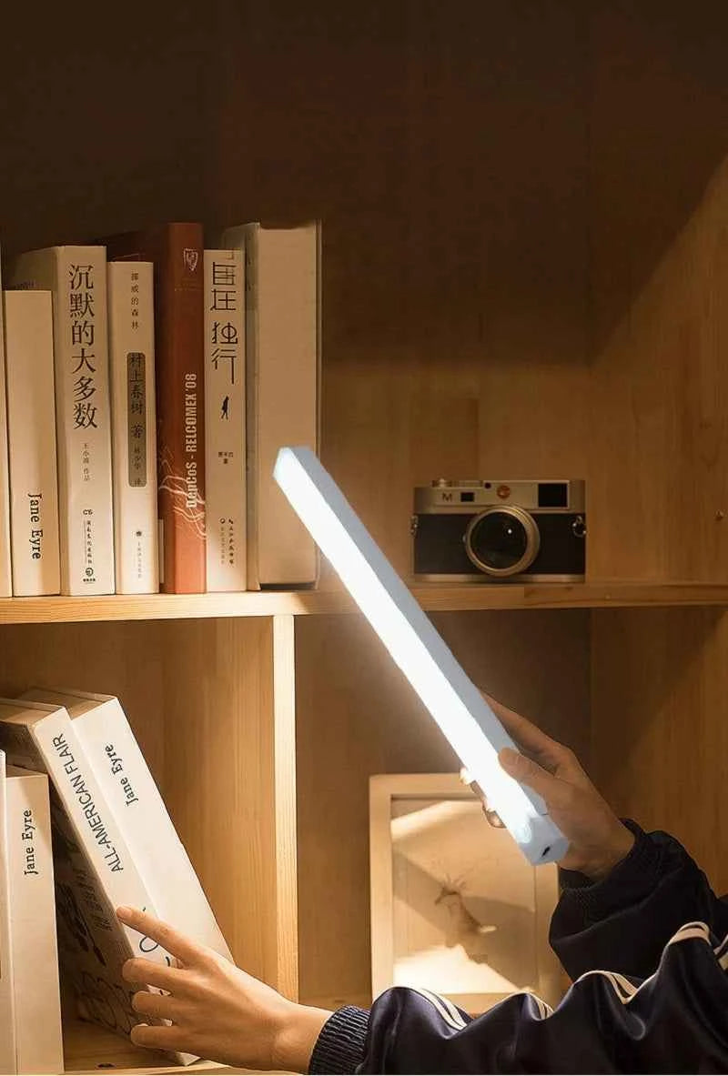AITHEA USB Rechargeable PIR Motion Sensor LED Bar Lights Dimmable Detector Night Light Portable Induction Cabinet Lamp for Room
