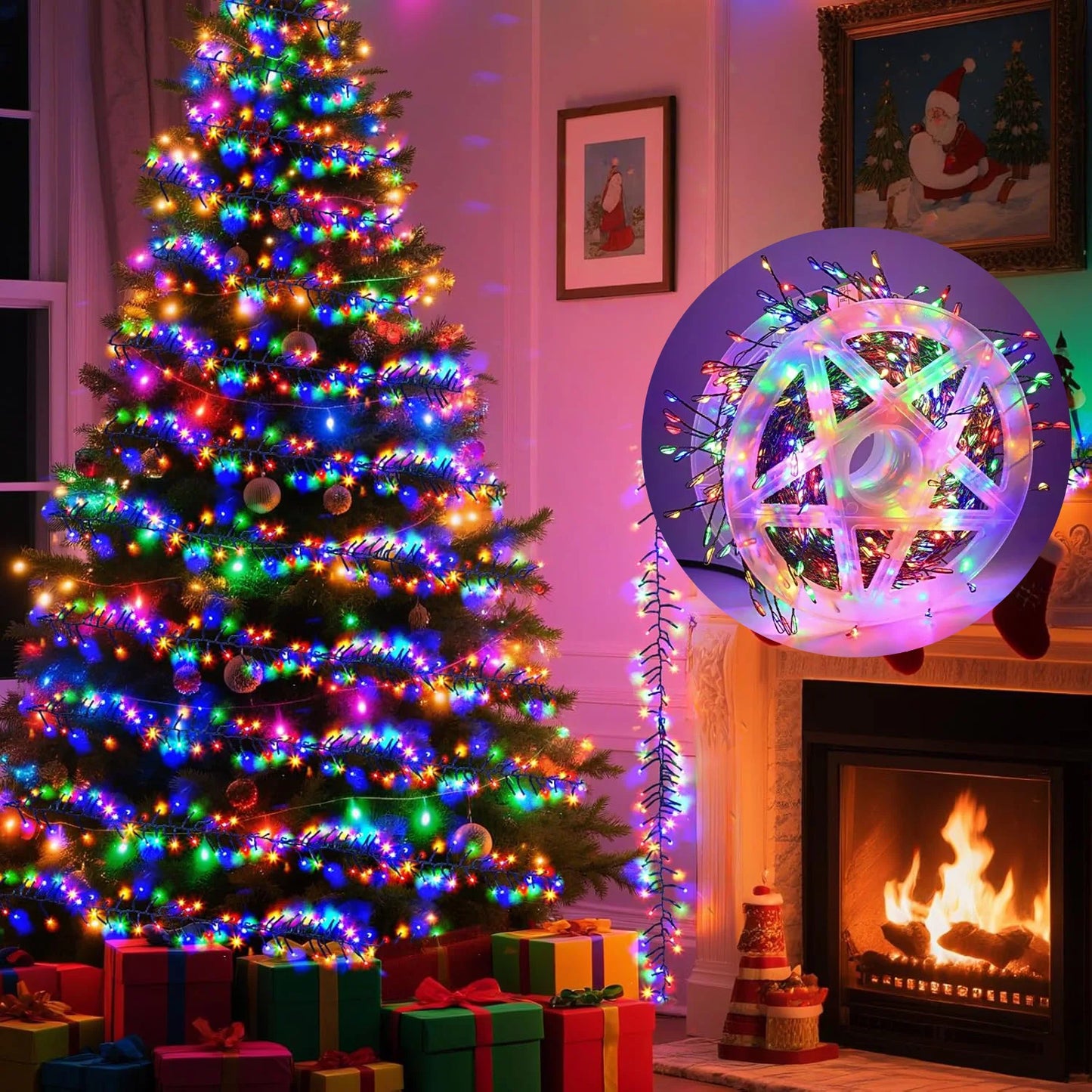 30-75M LED Firecracker String Lights EU/US DC Garland Fairy Lights Holiday String Lights for Wedding Party Christmas Decoration