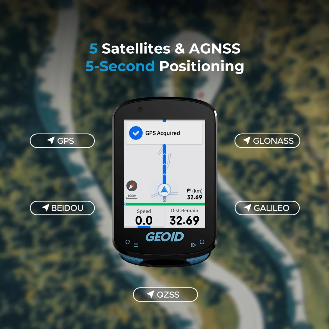 GEOID CC600 Route Navigation Bicycle GPS Computer 11 Languages Wireless Bike Speedometer Automatical WIFI ANT+ Odometer - Shoppiline