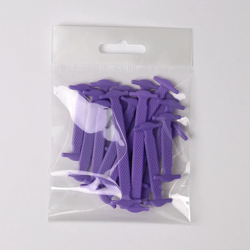 16er Pack Lazy Shoelace Silikon Quick Lace Elastische Damen Herren Kein Binden Kinder Erwachsene Turnschuhe Schnürsenkel Schnalle Schuhzubehör