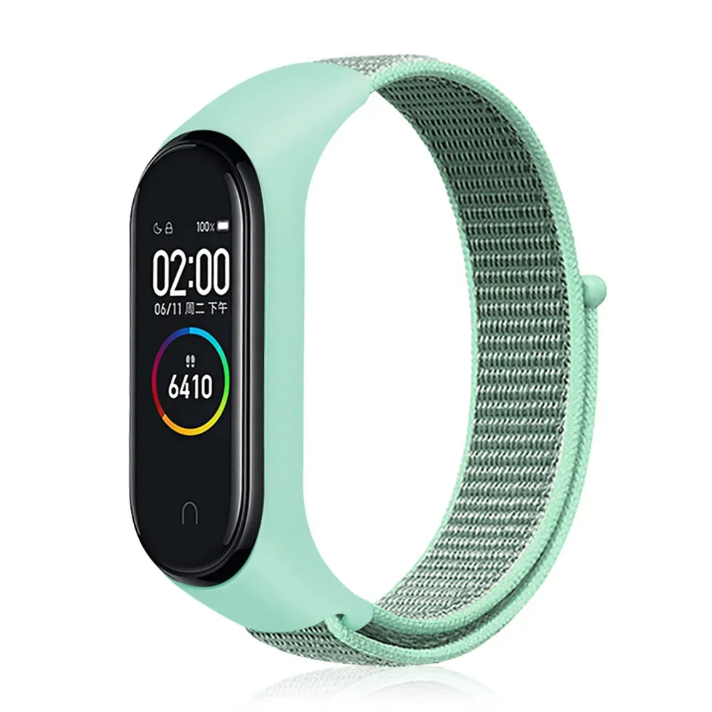 Nylonarmband für Xiaomi Mi Band 4/5/6/7 Armband Uhrenarmband Sport atmungsaktives Armband für Miband 4/5/6/7 Ersatz Correa Armband