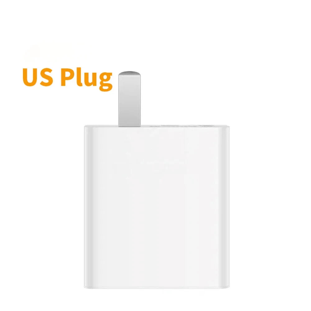 33W USB Fast Charger Quick Charge 3.0 USB Type C Cable 6A for Xiaomi Redmi Note 13/12 iPhone Samsung Mobile Phone Charge Adapter