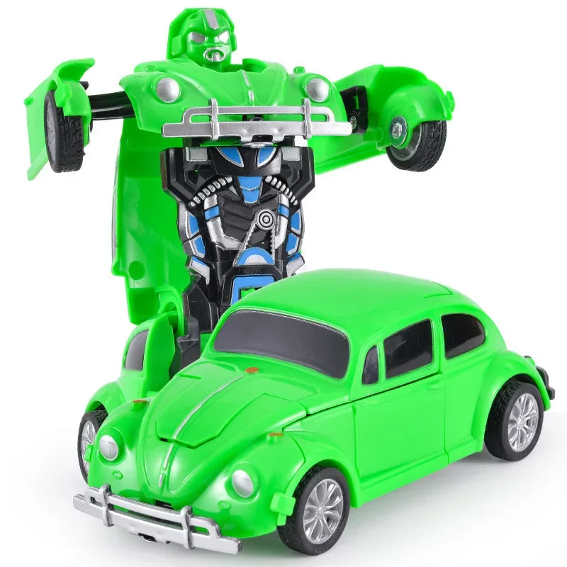 Verformbares Spielzeugauto, Trägheitsaufprall, Ein-Knopf-Verformung, Jungenpuzzle, Kollisionsverformung, Autobot-Roboter