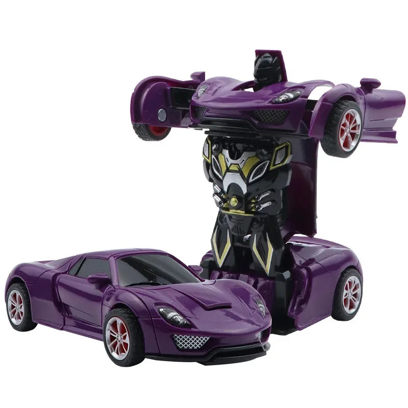 Verformbares Spielzeugauto, Trägheitsaufprall, Ein-Knopf-Verformung, Jungenpuzzle, Kollisionsverformung, Autobot-Roboter