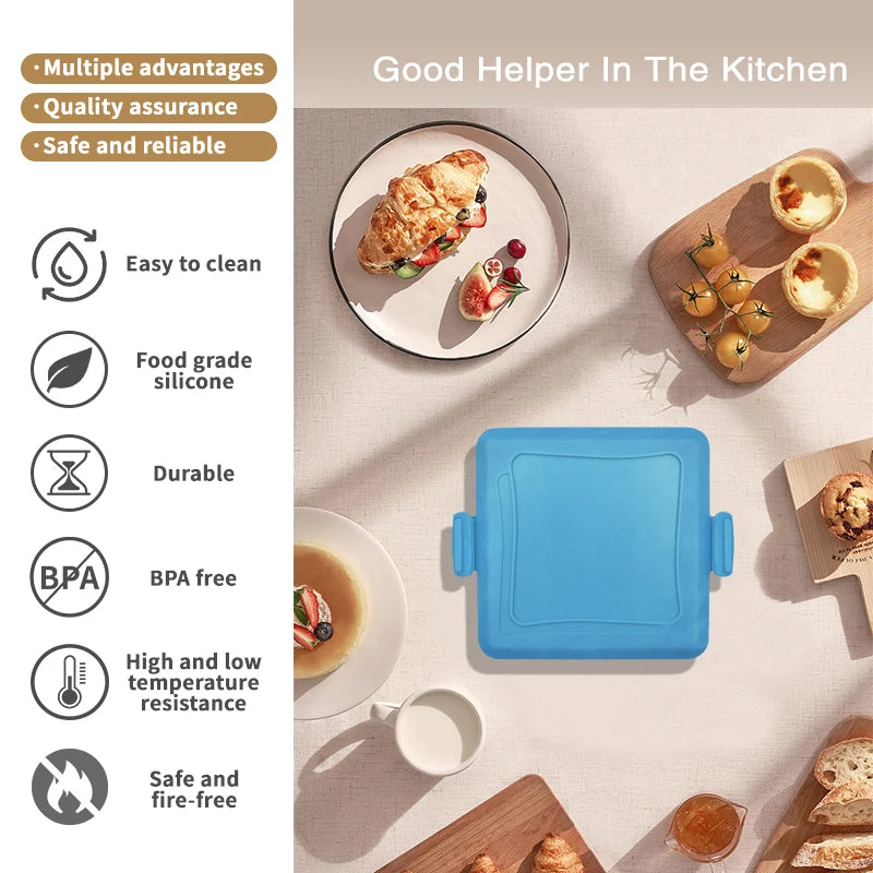 1pc Food Grade Silicone Easy-to-Use Microwave Sandwich Maker with Adjustable Silicone Straps Quick, Even Cooking for Crispy Toas - Shoppiline