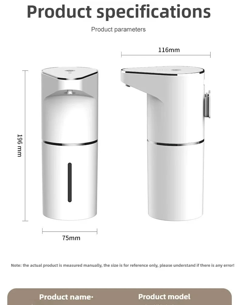 New Bathroom Automatic Sensing Soap Dispenser Type C Multiple Levels Contactless Electric Frother Charging Wall Mounted Vertical