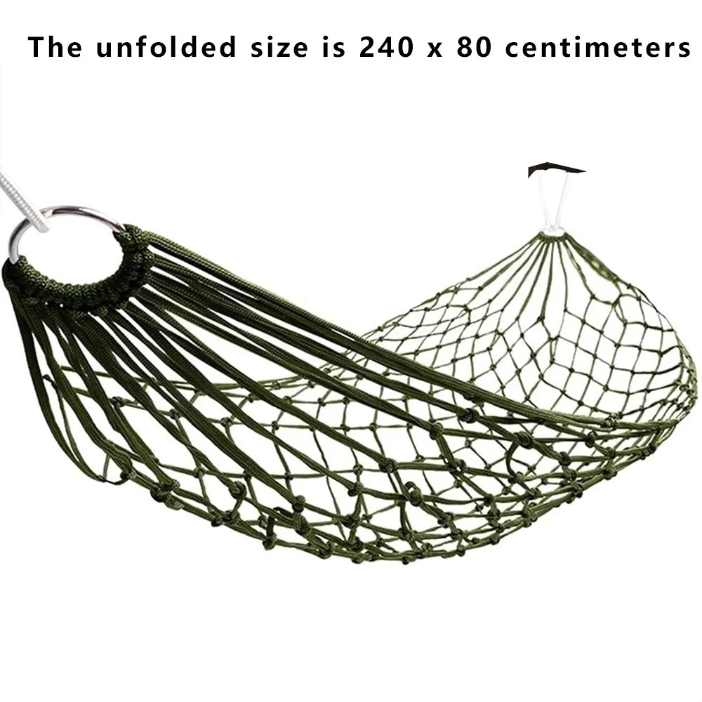Garden Outdoor Thickened Nylon Rope Hammock Indoor Mesh Hammock Portable Simple Hammock Swing Chair