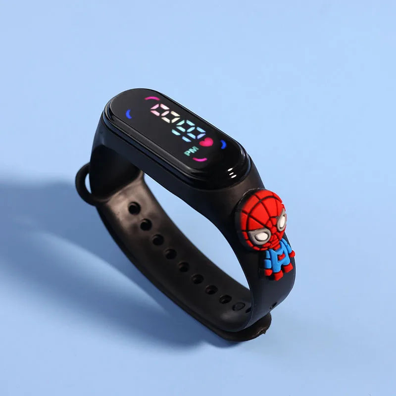 Mode Mickey Kinderuhren für Mädchen Elektronisches Armband Sport Touch LED Spiderman Puppe Kinderuhr Frauen Wasserdichte Uhr
