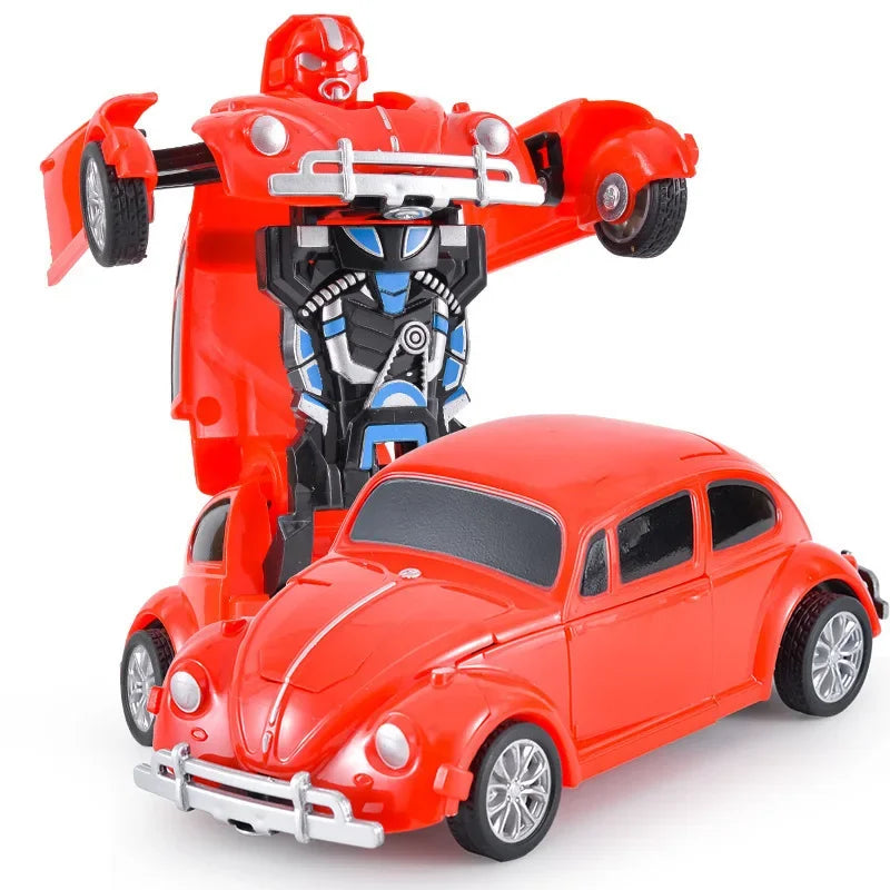 Verformbares Spielzeugauto, Trägheitsaufprall, Ein-Knopf-Verformung, Jungenpuzzle, Kollisionsverformung, Autobot-Roboter