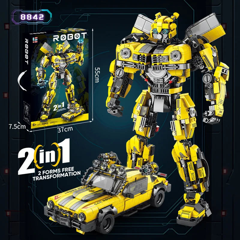 Autobots Decepticons Building Blocks Transformation Robot Children Educational Assembly Car King Kong Brick Assemble Toy Gift - Shoppiline