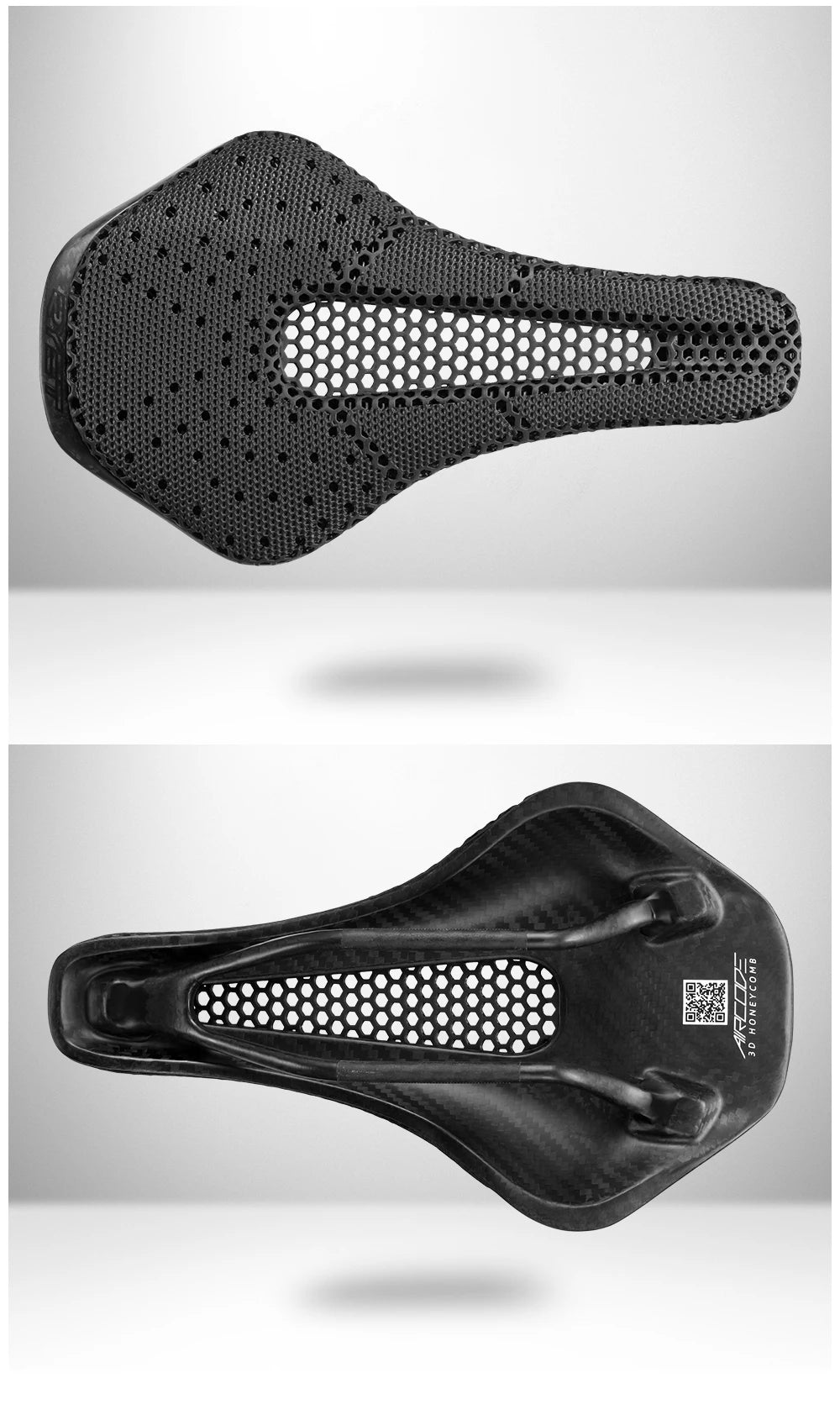 RYET Full Carbon 3D Printed Saddle Ultralight Hollow Comfortable Breathable MTB Road Racing Bike Cycling Seat Bicycle Accessory - Shoppiline