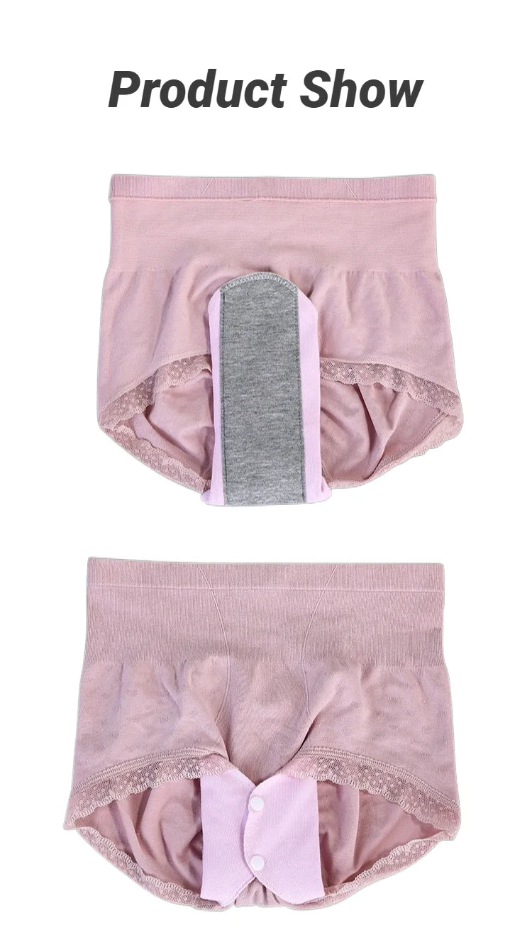 Washable Reusable Adult Diaper Panties Feminine Hygiene Period Panty Liners for Elderly  Prevent Urine & Menstrual Leakage