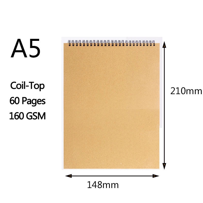 A3/A4/A5/8k/16k Sketchbook Thick Paper 160 GSM Notebook for painting DIY Creative Practice Drawing Art School Supplies - Shoppiline
