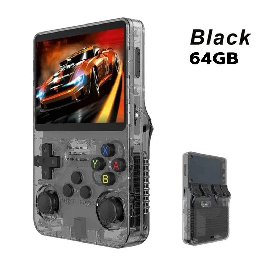 Retro Handheld Game Console R36S 3.5 Inch IPS Screen Portable Gaming Device 64GB 128GB Built-in Games