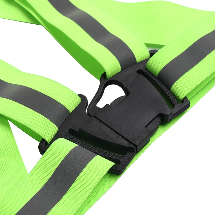 Adjustable Lightweight Reflective Vest for Outdoor Night Walking Biking Safety Gear Waterproof Running Safety Vests with Straps