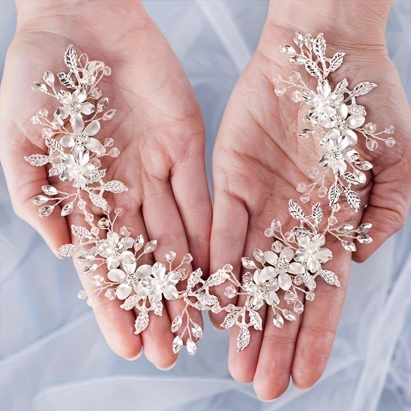 Handmade Crystal Hair Vine Headband Fashion Rhinestone Hairband Tiara Bridal Wedding Hair Accessories Jewelry  Hairband Tiara
