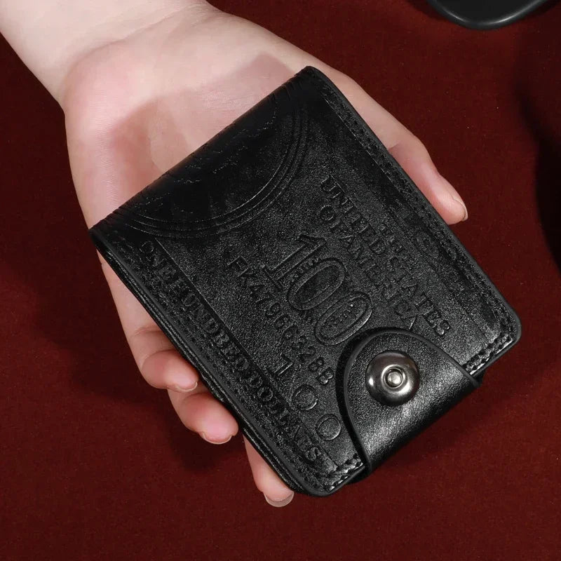 New Men's Trendy Leather Wallet with USD Print Multiple Card Holders High Capacity