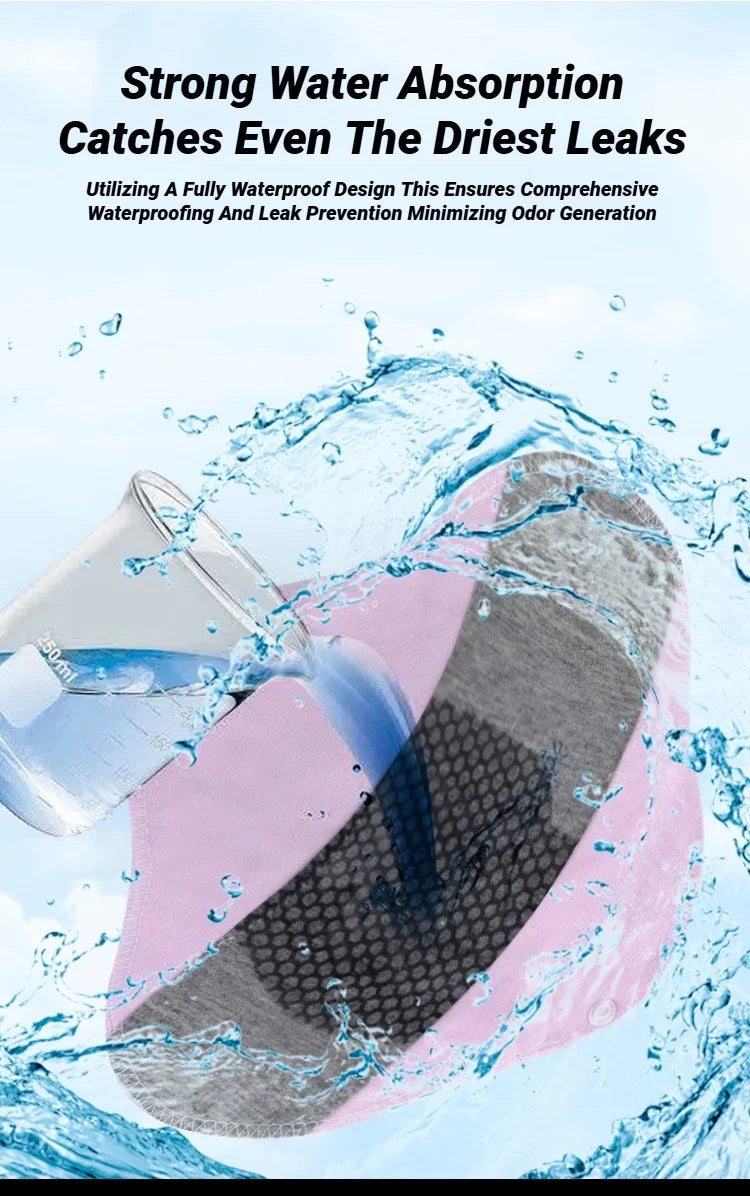 Washable Reusable Adult Diaper Panties Feminine Hygiene Period Panty Liners for Elderly  Prevent Urine & Menstrual Leakage