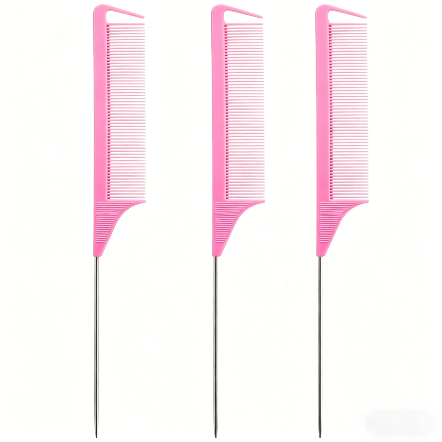 1pcs stainless steel pointed tail hair comb professional hair comb hair brush salon hair styling tool hair comb
