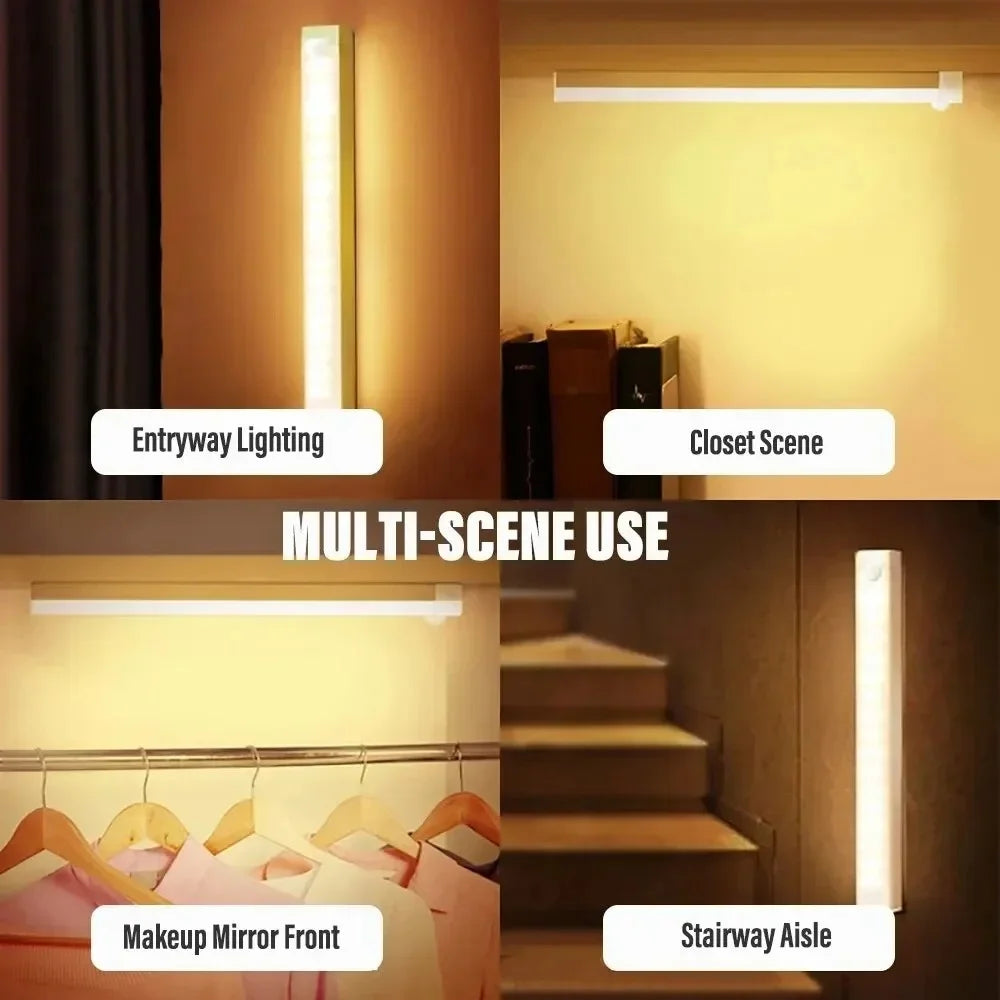 Wireless LED Night Light Motion Sensor Light Closet Night Lamp For Kitchen Bedroom Detector Light Cabinet Staircase Backlight