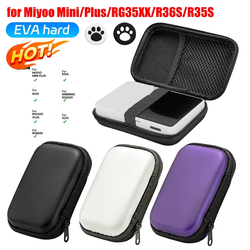 Hard Carrying Case For R35S R36S Anti-Scratch Shockproof Travel Storage Bag w/ Mesh Bag&Hand Strap for RG35XX/V/VS