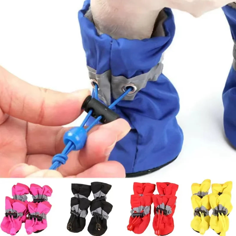 1PC Waterproof Soft Sole Rain Shoes Dog Foot Covers Ideal for Small to Medium Dogs Anti-Slip Protection for Paws