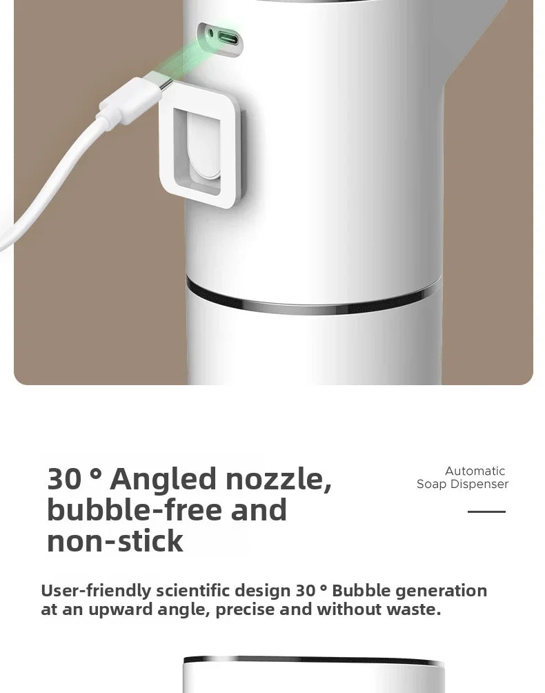 New Bathroom Automatic Sensing Soap Dispenser Type C Multiple Levels Contactless Electric Frother Charging Wall Mounted Vertical
