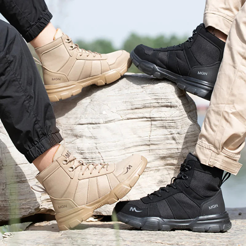 Work Boots Indestructible Safety Shoes Men Steel Toe Shoes Puncture-Proof Sneakers Women Non Slip Work Shoes Male Tactical Boots - Shoppiline