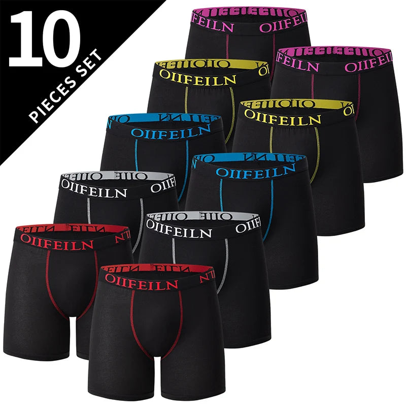 Lot de 5/10 boxers pour hommes, imprimé or noir, confortables et polyvalents, grande taille, sexy, pour jeunes hommes, loisirs sportifs, plage