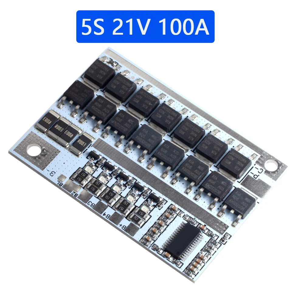 3S/4S/5S Bms 12.6V 16.8V 21V 3.7V 100A Li-ion Lmo Ternary Lithium Battery Protection Circuit Board Li-polymer Balance Charging