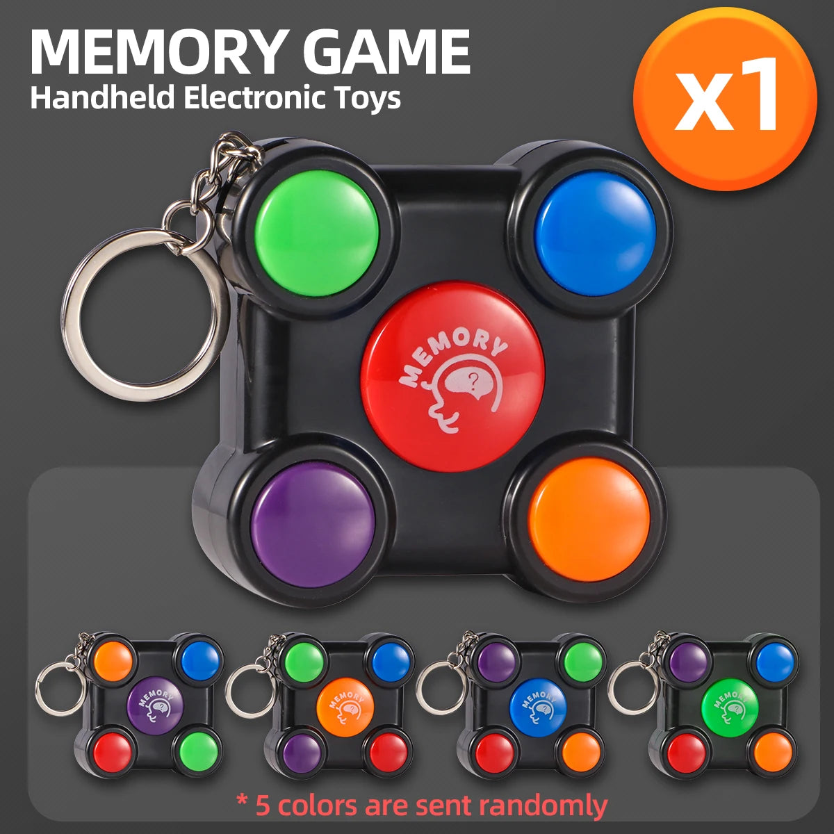 Puzzle and Memory Training Machine - Parent child Interactive Thinking Development Brain Toy - Creative Flash Sound - Mini Elect