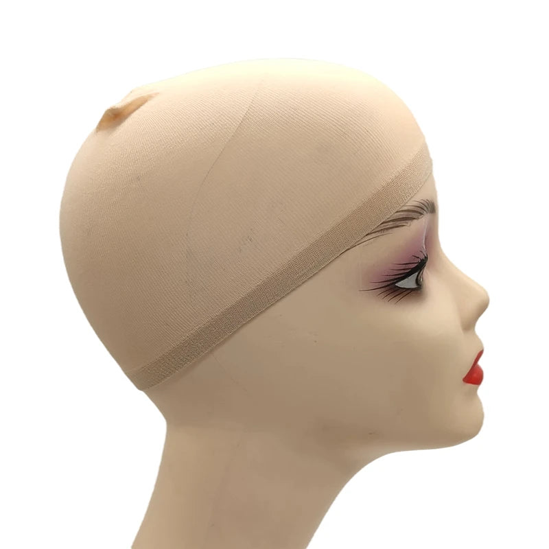 2 bonnets perruque en filet pour tissage de cheveux, de couleur noire/marron/chair/beige, extensibles, taille unique, pour la fabrication de perruques