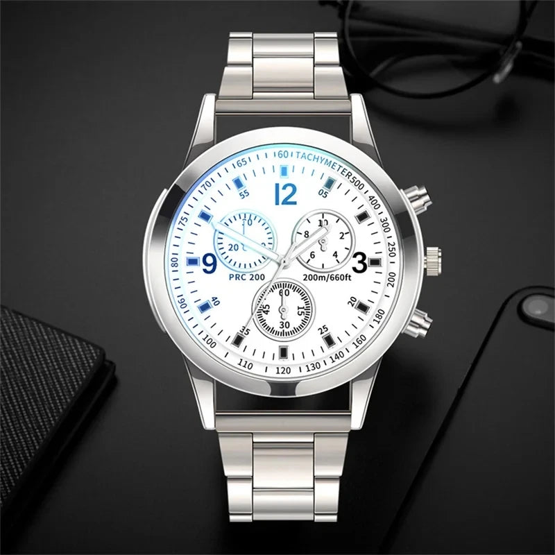 Mode Herren Edelstahluhren Luxus Quarz Armbanduhr Uhr Herren Business Casual Uhr Relogio Masculino