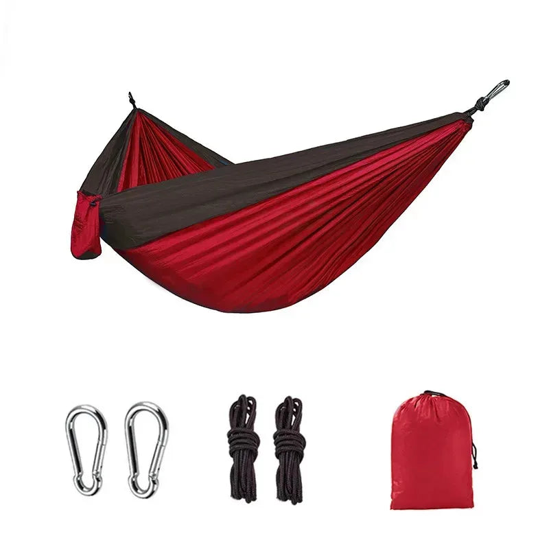 Ultra-Light Camping Hammock 300kg Load Capacity Breathable Quick-Drying Parachute Nylon Portable for Outdoor Indoor Garden