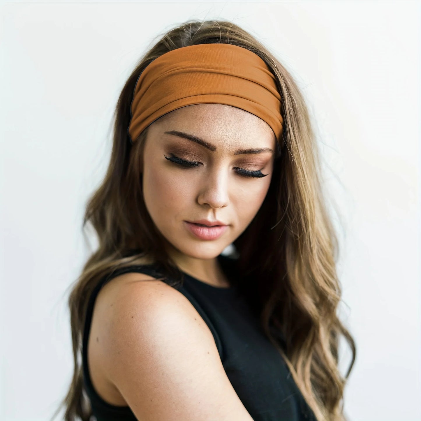 Bandeaux larges pour femmes, antidérapants, doux, élastiques, pour yoga, course, sport, entraînement, gym, turbans, bandanas
